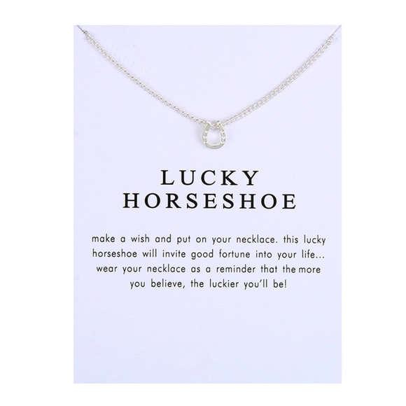 Jewelry - Gold or silver Lucky horseshoe necklace, horse